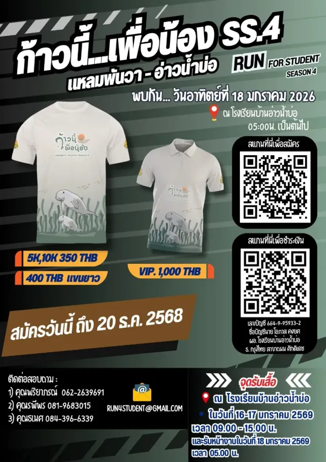 วิ่งก้าวนี้เพื่อน้อง แหลมพันวา-อ่าวน้ำบ่อ ครั้งที่ 4's banner